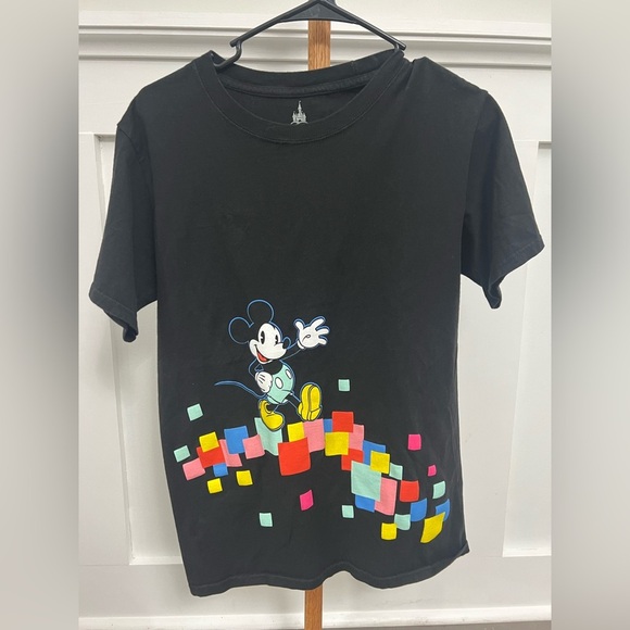 Disney Other - Disney Parks Retro Mickey Mouse Colorblock Short Sleeve Tee Unisex sz Small